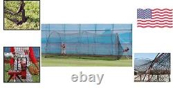 Baseball & Softball Batting Cage Net and Frame 22ft x 12ft x 8ft Easy Set Up