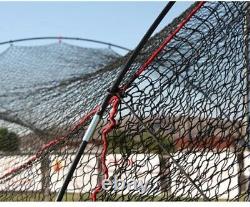 Baseball & Softball Batting Cage Net and Frame 22ft x 12ft x 8ft Easy Set Up