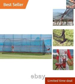 Baseball & Softball Batting Cage Net and Frame 22ft x 12ft x 8ft Heavy Du