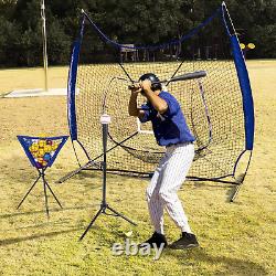 Baseball Softball Practice Net Portable 7 X 7 Feet Practice Net, 1 Batting Tee
