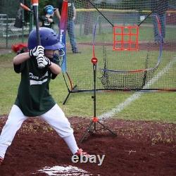Baseball Softball Training Set 7x7ft Net+Caddie+Batting Tee+3Pack Heavy