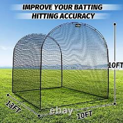 Batting Cage 13X10X10FT Baseball Softball Portable Batting Cage Backyard Net