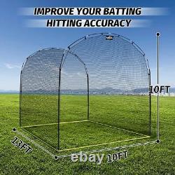 Batting Cage 13X10X10FT Baseball Softball Portable Batting Cage Backyard Net