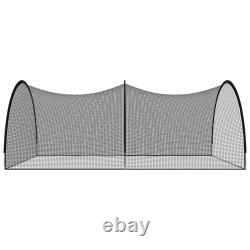 Batting Cage Baseball Cage Net Equipment for Practice Black Polyester vidaXL