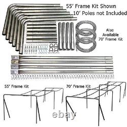 Batting Cage Commercial Frame Kit X-Heavy Duty 55' x 14' x 12' Baseball Softball