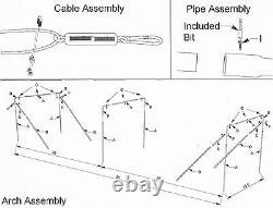 Batting Cage Commercial Frame Kit X-Heavy Duty 55' x 14' x 12' Baseball Softball