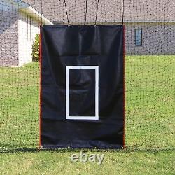 Batting Cage Net 12' x 12' x 70' #24 HDPE (42PLY) with Door Baseball Softball