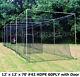 Batting Cage Net 12' x 12' x 70' #42 HDPE (60PLY) with Door Heavy Duty Baseball