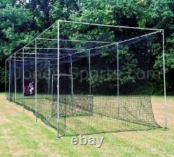 Batting Cage Net #24-42ply with 70' Frame Kit Baseball Softball Practice Netting