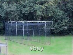 Batting Cage Net 55' #24-42ply with Batting Cage Frame Kit Practice Netting Nets
