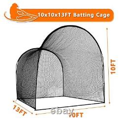 Batting Cage Net, Portable Batting Cage for Backyard 13x10x10FT, Collapsible