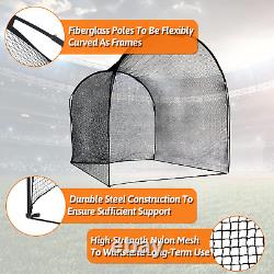 Batting Cage Net, Portable Batting Cage for Backyard, Home Baseball Batting Cage