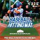 Batting Mat Synthetic Turf Hitting Practice Batters Box Baseball Cage Mat 4x7.5