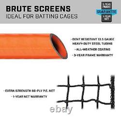 Brute Heavy-Duty Steel Frame Baseball/Softball Pitcher's Z Screen Batting Cag