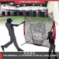 Corbin Carroll DLX 7X7 Baseball Softball Hitting Net + Weighted Heavy Ball + Str