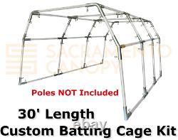 Custom Backyard Batting Cage Frame Kit, EMT Fittings for metal conduit poles