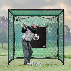 Golf Driving Cage 10x10x10ft, Golf Hitting Cage withTarget Cloth, Golf Batting Cag