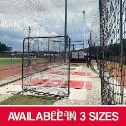 Hit Run Steal 12 x 14 x 70 Feet Premium Batting Cage Net Only, 1.75 Mesh, Black