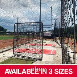 Hit Run Steal 12 x 14 x 70 Feet Premium Batting Cage Net Only, 1.75 Mesh, Black