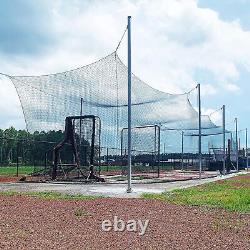 Hit Run Steal 12 x 14 x 70 Feet Premium Batting Cage Net Only, 1.75 Mesh, Black