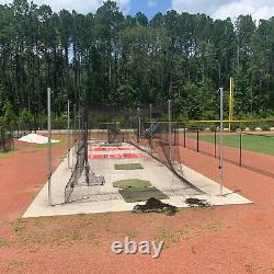 Hit Run Steal 12 x 14 x 70 Feet Premium Batting Cage Net Only, 1.75 Mesh, Black