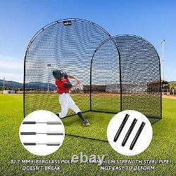 Kapler13X10X10FT Batting Cage for Baseball and Softball with Steel Frame and Net