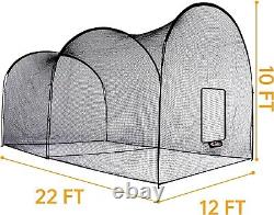 Kapler22X12FT Baseball Batting Cage Softball Batting Net Backyard Training Cage