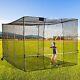 KaplerSoftball baseball batting cage with frame and net for batting and pitching