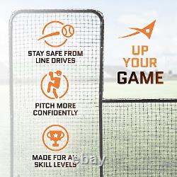 L Screen Baseball Pitching Net for Batting Cage Pitching Screen Baseball Net w