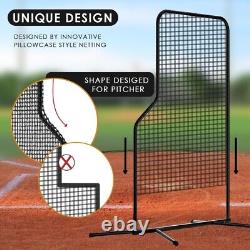 MR L-Screen, Professional Baseball Pitching Screen 7x5FT, Baseball Pitching Net