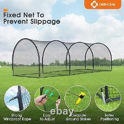 ORIENGEAR 30FT Baseball Batting Cages for Backyard with Frame and Net F204