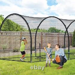 ORIENGEAR 30FT Baseball Batting Cages for Backyard with Frame and Net F204