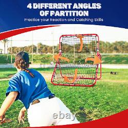 Pitch Back Baseball Softball Rebounder Net Adjustable Bounce Back Practice Net