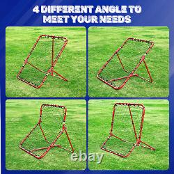 Pitch Back Baseball & Softball Rebounder Net Adjustable Pitch Back Practice Net