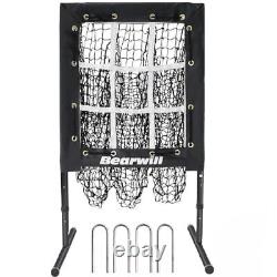 Pitching Net, 9 Hole Baseball Pitching Net with Strike Zone, Adjustable