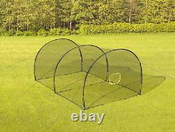 Pop Up Batting Cage- Baseball or Softball Batting and Pitching Practice Park Hot