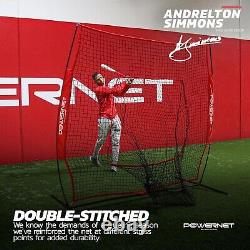 Portable Baseball Softball Practice Net 7x7 Bow Frame Hitting & Throwing Aid