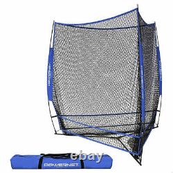 PowerNet Triple Threat 7ft Training Net, Portable with 3 Training Stations (1124)