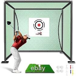 Premium Steel Metal Golf Driving Cage 10ft x 10ft x 10ft Training Aids Practice