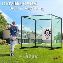 Premium Steel Metal Golf Driving Cage 10ft x 10ft x 10ft Training Aids Practice