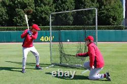 Sock Net 7' x 7' Professional Baseball Safety Sock Net Heavy 60ply Net with Frame