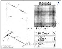 Sock Net 7' x 7' Professional Baseball Safety Sock Net Heavy 60ply Net with Frame