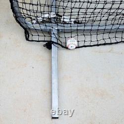 Sock Net 7' x 7' Professional Baseball Safety Sock Net Heavy 60ply Net with Frame