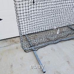 Sock Net 7' x 7' Professional Baseball Safety Sock Net Heavy 60ply Net with Frame