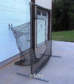 Sock Net 7' x 7' Residential Baseball Safety Sock Net Heavy 60ply Net with Frame