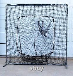 Sock Net 7' x 7' Residential Baseball Safety Sock Net Heavy 60ply Net with Frame