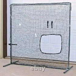 Softball Safety Screen 7' x 7' Residential Galv Frame with Heavy Duty 60ply Net