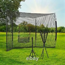 Soozier Softball and Baseball Net Set with Tee Caddy & Portable Carry Bag