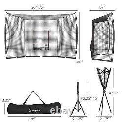 Soozier Softball and Baseball Net Set with Tee, Caddy & Portable Carry Bag