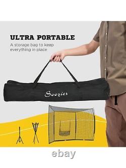 Soozier Softball and Baseball Net Set with Tee, Caddy & Portable Carry Bag